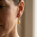 Boucles d'Oreilles TEHANI | Or Jaune & Perles de Culture Poire Dorée