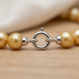 Bracelet NOELYSE | Or Blanc & Perles Dorées