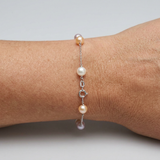 Bracelet Perles de Culture Ronde 6-7  mm Multicolor