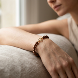 Bracelet NOELYSE | Or Jaune & Perles Chocolats
