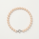 Bracelet NOELYSE | Or Blanc & Perles Roses