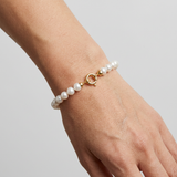 Bracelet NOELYSE | Or Jaune & Perles Blanches