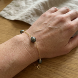Bracelet Or Jaune & 3 Perles de Tahiti - 8/9mm