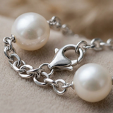 Bracelet Perles de Culture - Diamètre 9-10 mm Blanc