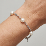 Bracelet Perles de Culture - Diamètre 9-10 mm Blanc