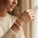 Bracelet NOELYSE | Argent & Perles Roses | 6/7 mm | Fermoir Anneau