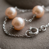 Bracelet Perles de Culture Ronde 6-7  mm Rose