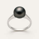 Bague IRINA | Or Blanc & Perle de Tahiti - 8/9mm