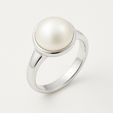 Bague OPALINE | Argent & Perle de Culture Blanche