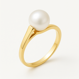 Bague SERENITY | Or Jaune & Perle de Culture Blanche