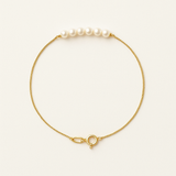 Bracelet NANÉA | Or Jaune & Perles Banches