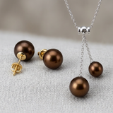 Duo Chocolat — Collier & Boucles