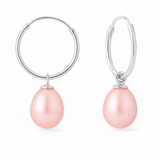 Créoles JANE | Argent & Perles de Culture Roses