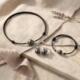 Parure Tahiti — Collier, Boucles & Bracelet
