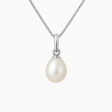 Pendentif ORÉA | Or Blanc & Perle de Culture Blanche 5-6 mm