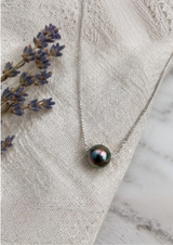 Collier URSULINE | Or blanc & Perle de Tahiti