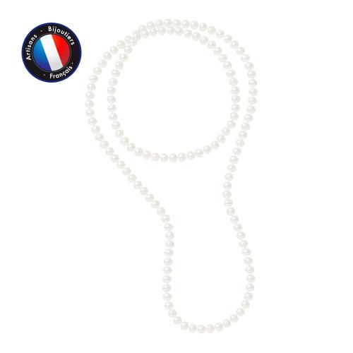 Sautoir en Perles de Culture Blanches 9/10mm